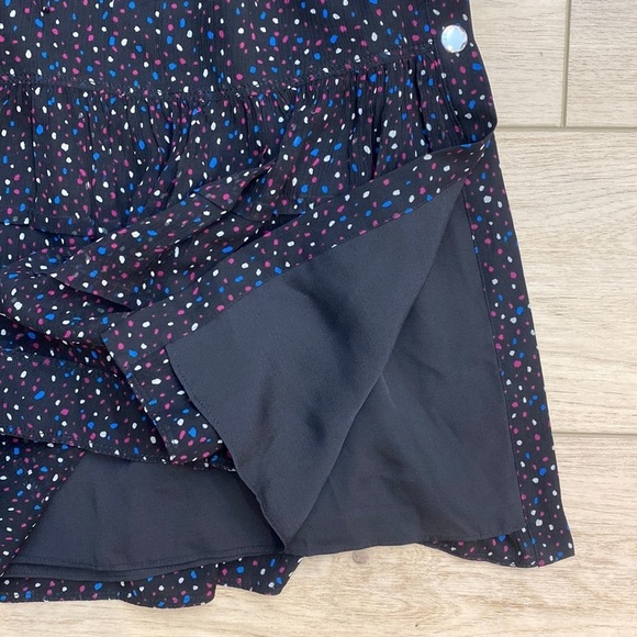 COACH Silk Tiered Midi skirt Button Twee Luxury - Picture 6 of 11